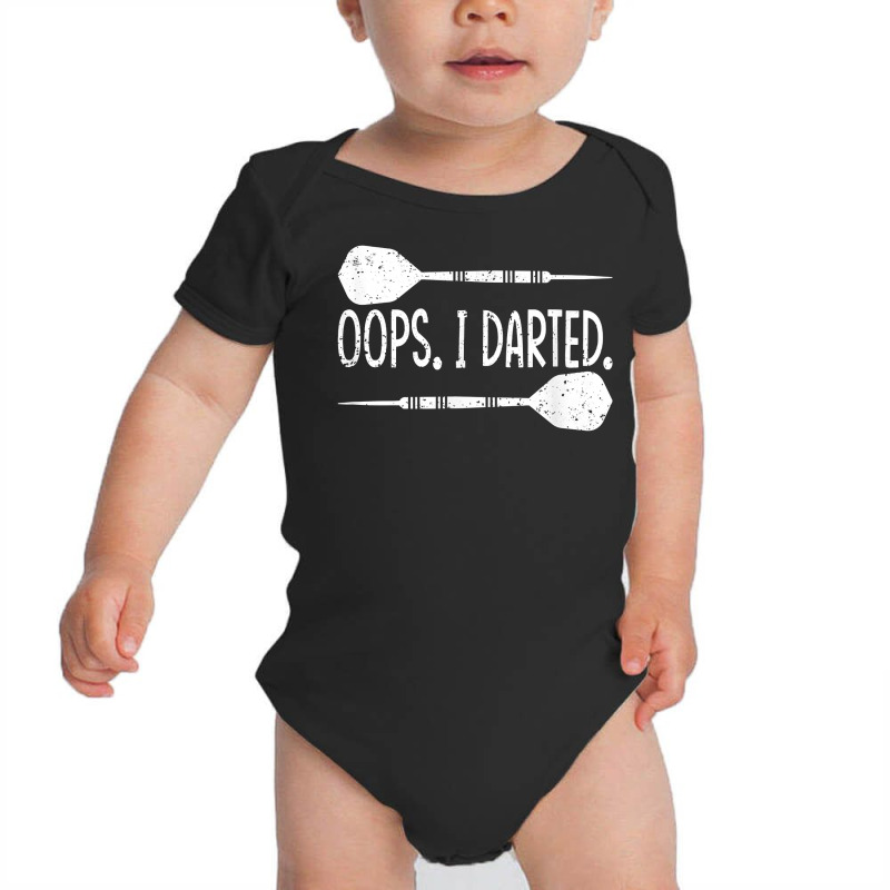 Darts Oops I Darted Dartboard Funny Dart Player T Shirt Baby Bodysuit by SchonbergerKamile | Artistshot