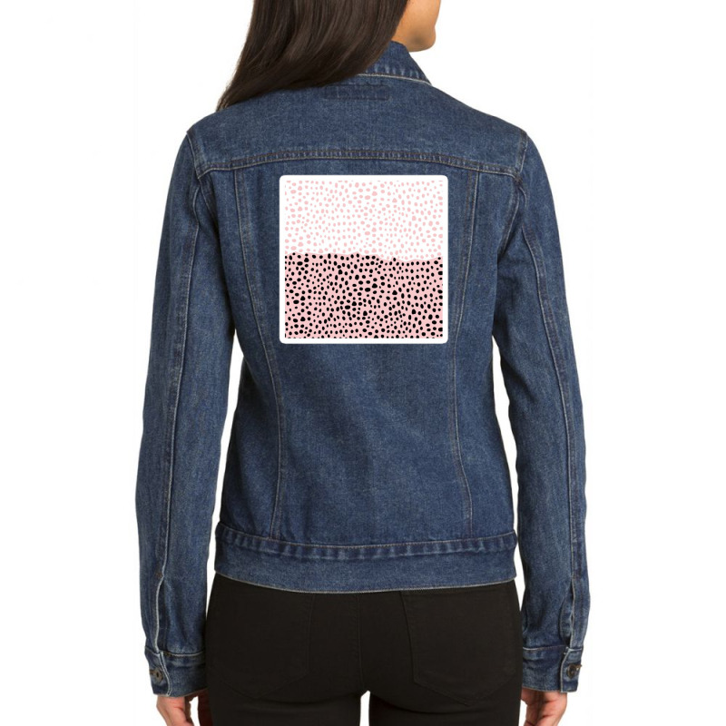 Modern Artistic Abstract Cactus And Triangles 19808796 Ladies Denim Jacket by Upeh | Artistshot