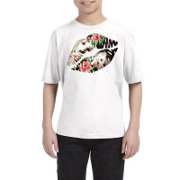 Cowhide And Flowers Lips Youth Tee | Artistshot