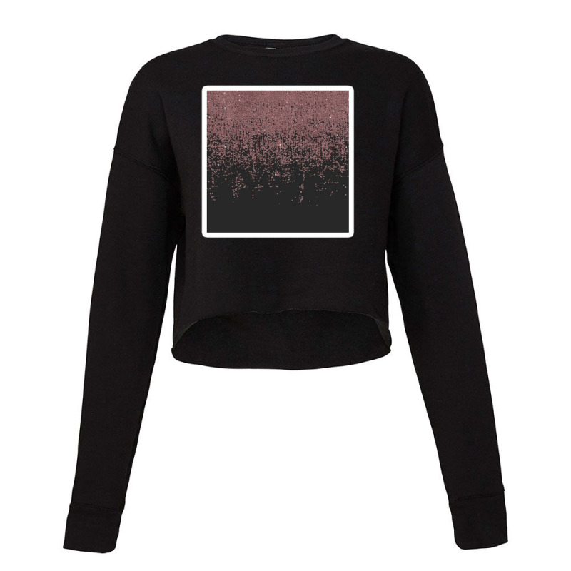 Modern Rose Gold Teal Marble Glitter Gradient 38981946 Cropped Sweater by Upeh | Artistshot