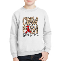 Craw Fish Season Leopard Print Love Crawfish Youth Sweatshirt | Artistshot