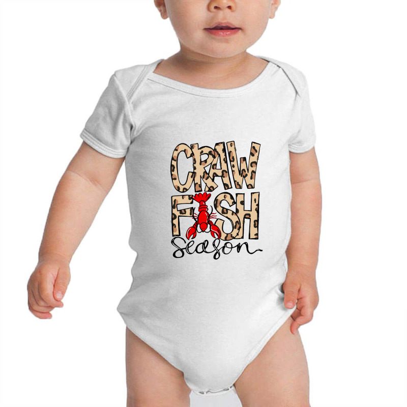 Craw Fish Season Leopard Print Love Crawfish Baby Bodysuit by labilsekali | Artistshot