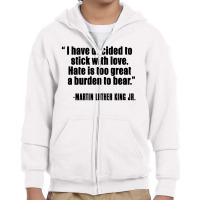 Quote Martin Luther King Jr Youth Zipper Hoodie | Artistshot