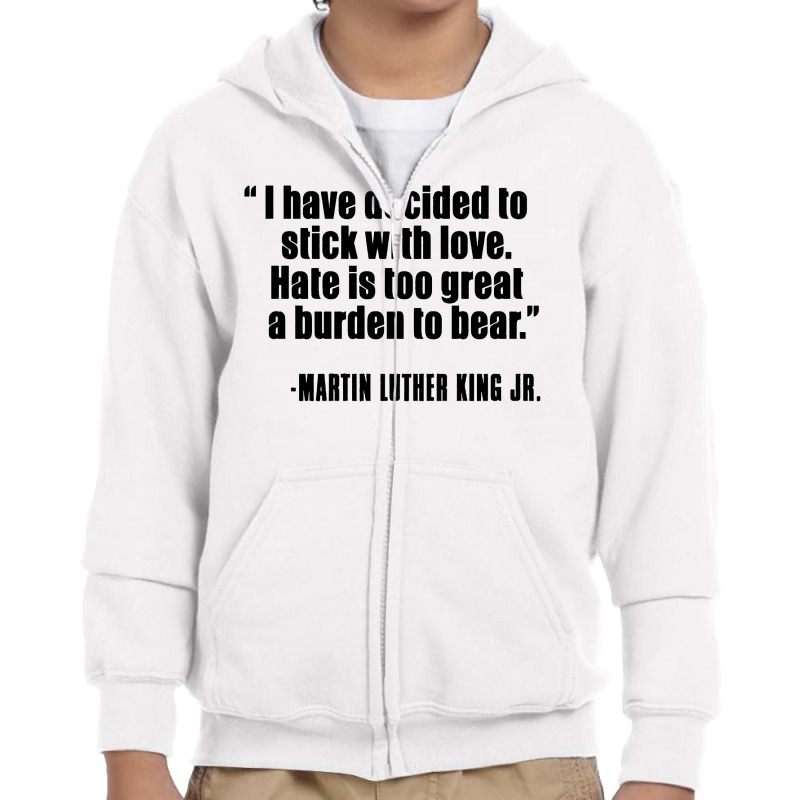 Quote Martin Luther King Jr Youth Zipper Hoodie by Balprut Store | Artistshot