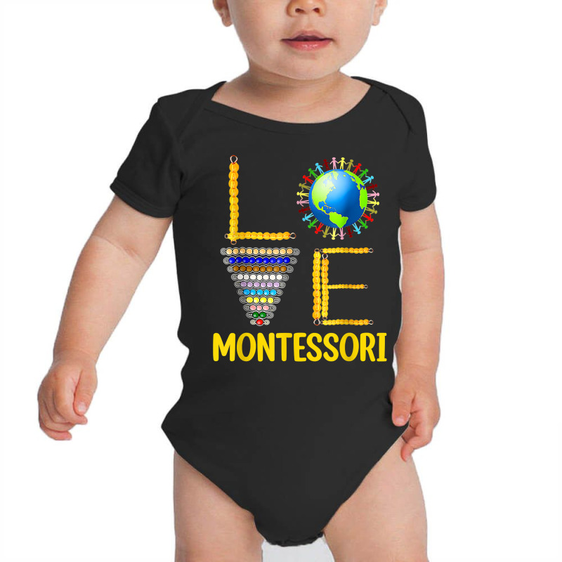 Love Montessori Teacher Montessori Education Back To School T Shirt Baby Bodysuit | Artistshot