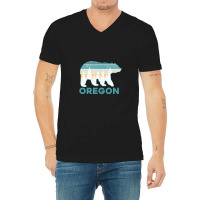 Oregon Vintage Grizzly Bear Nature Hiking Souvenir Gift V-neck Tee | Artistshot