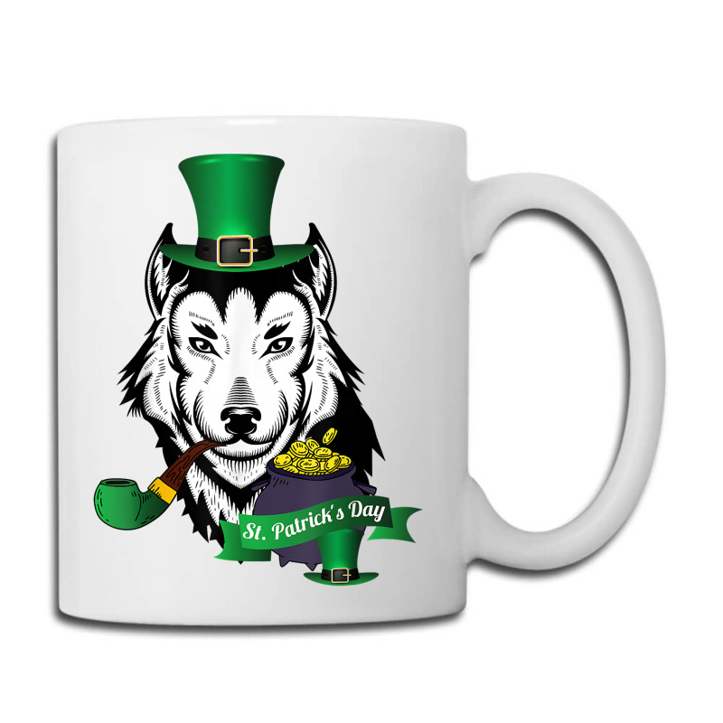 Leprechaun Hat Smoking Pipe Funny Wolf St Patricks Day Party T Shirt Coffee Mug | Artistshot