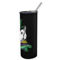 Leprechaun Hat Smoking Pipe Funny Wolf St Patricks Day Party T Shirt Skinny Tumbler | Artistshot