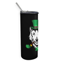 Leprechaun Hat Smoking Pipe Funny Wolf St Patricks Day Party T Shirt Skinny Tumbler | Artistshot