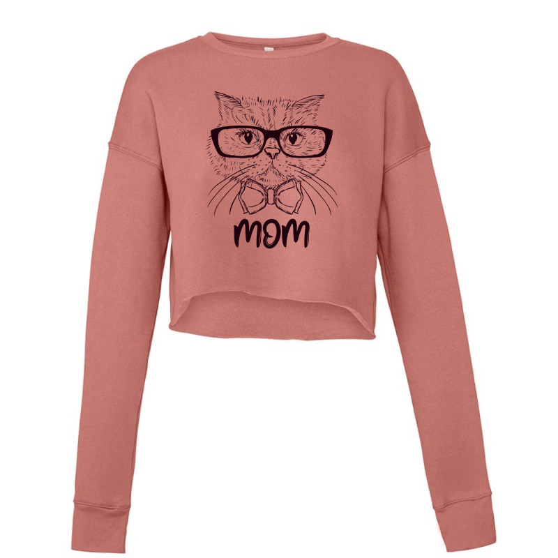 Cat Mom Illustration Cropped Sweater | Artistshot