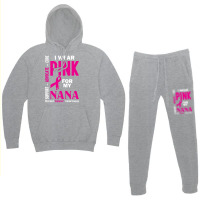 I Wear Pink For My Nana (breast Cancer Awareness) Hoodie & Jogger Set | Artistshot