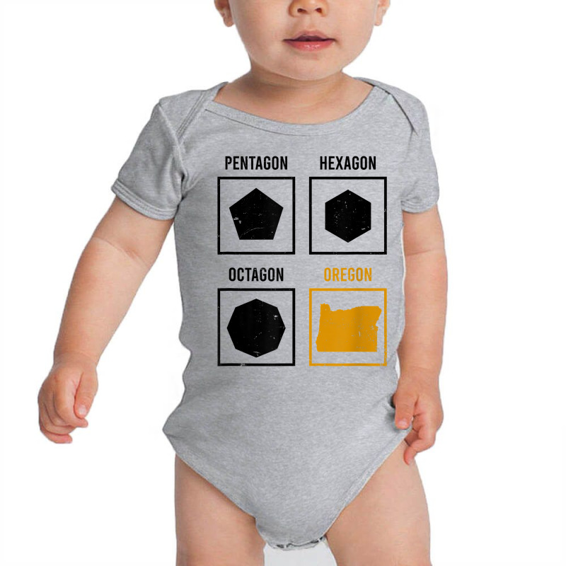 Pentagon Octagon Hexagon Oregon Design Oregon State T Shirt Baby Bodysuit by ranmarbunathoo90 | Artistshot