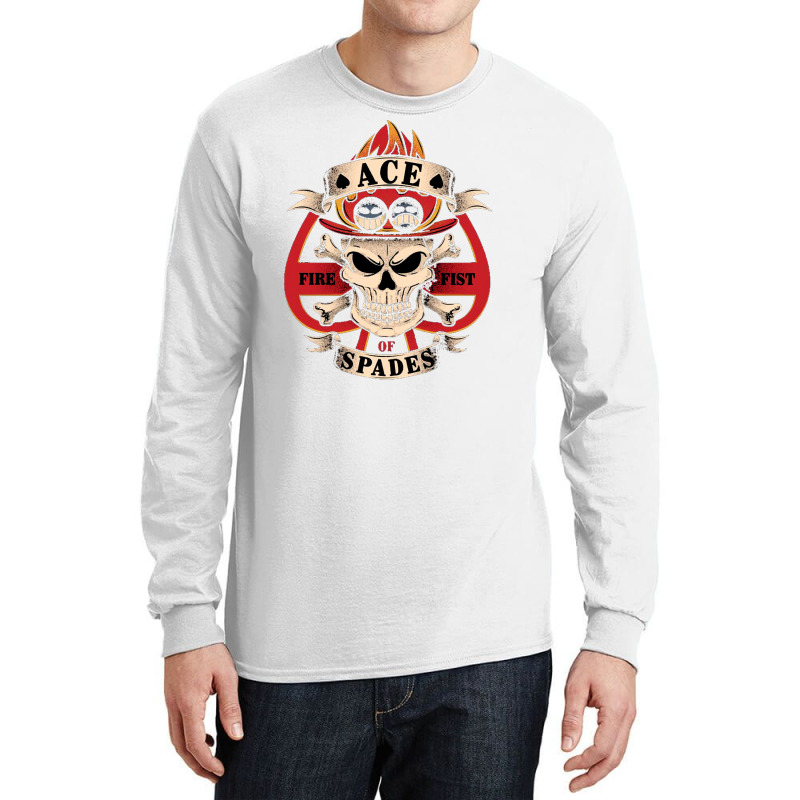 One Piece Ace Spade Long Sleeve Shirts. By Artistshot