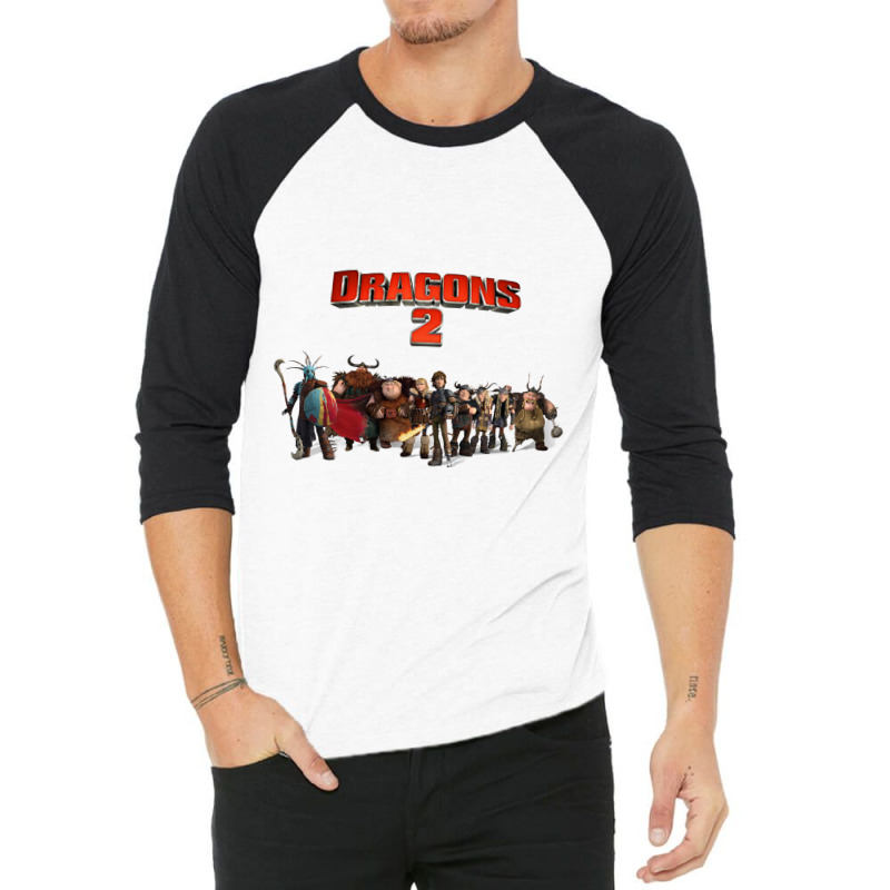 Cool Dragons 2 Team Funny 3/4 Sleeve Shirt | Artistshot