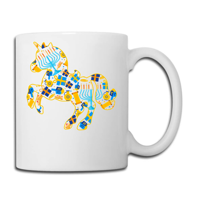 Unicorn Lover Pony Hanukkah Unicorn Shape Menorah Collection Jewish Un Coffee Mug | Artistshot