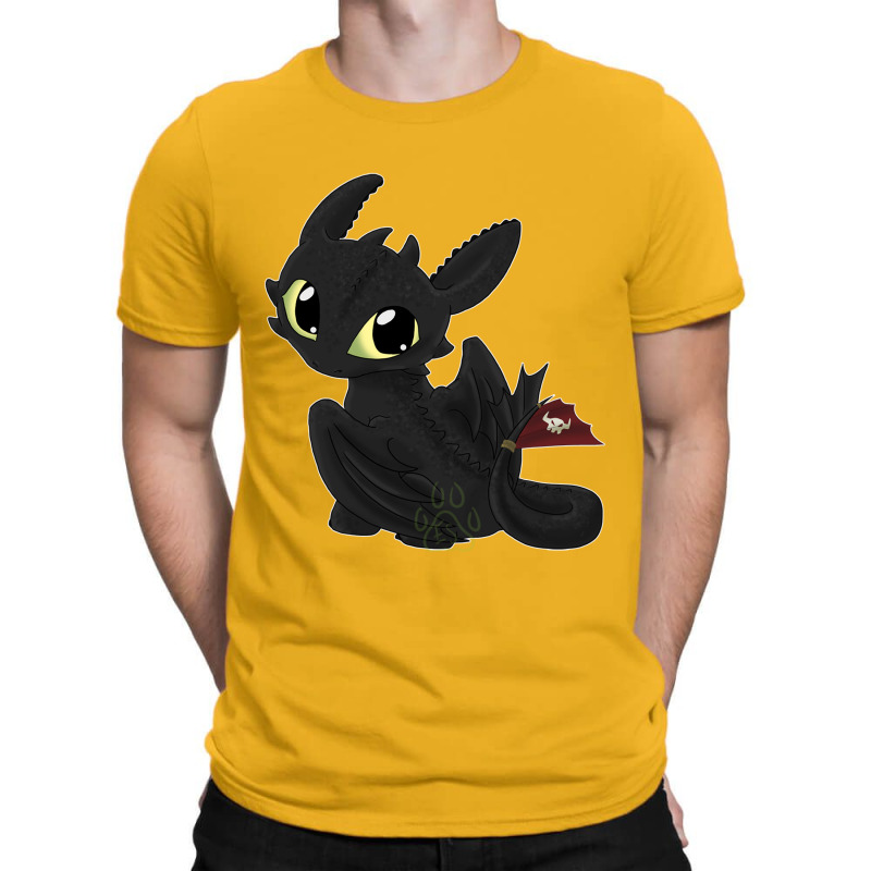 Cute Fury Night Dragon Black T-shirt | Artistshot