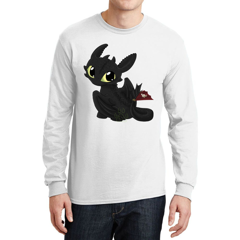 Cute Fury Night Dragon Black Long Sleeve Shirts | Artistshot