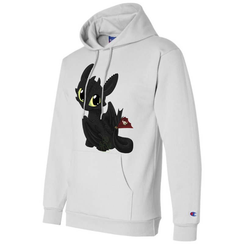 Cute Fury Night Dragon Black Champion Hoodie | Artistshot