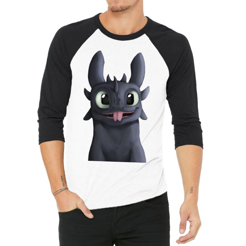 Funny Toothless Dragon 3/4 Sleeve Shirt | Artistshot