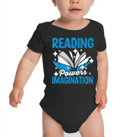 Reading Powers Imagination Reading Teacher Bookworm T Shirt Baby Bodysuit | Artistshot