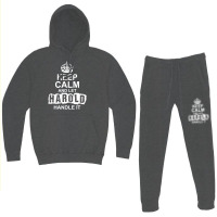 Keep Calm And Let Harold Handle It Hoodie & Jogger Set | Artistshot