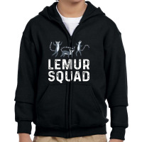 Funny Lemur Squad Gift Ring Tailed Lemur Youth Zipper Hoodie | Artistshot