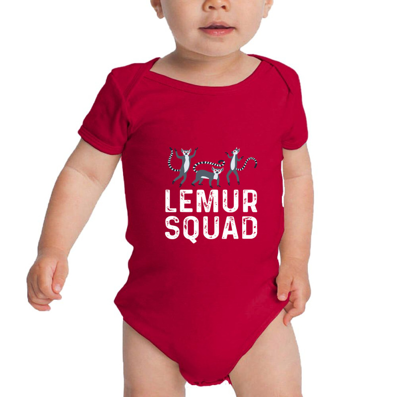 Funny Lemur Squad Gift Ring Tailed Lemur Baby Bodysuit | Artistshot