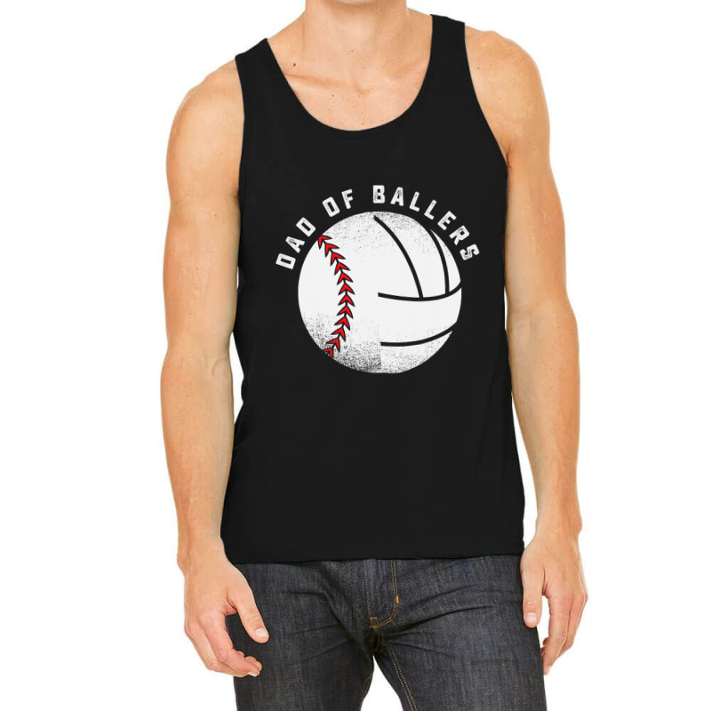 Dad Of Ballers Father Son Volleyball Baseball Player Coach T Shirt Tank Top | Artistshot