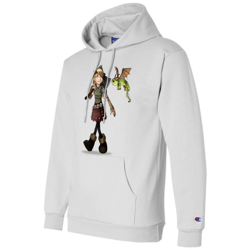 Astrid And Green Dragon Champion Hoodie | Artistshot