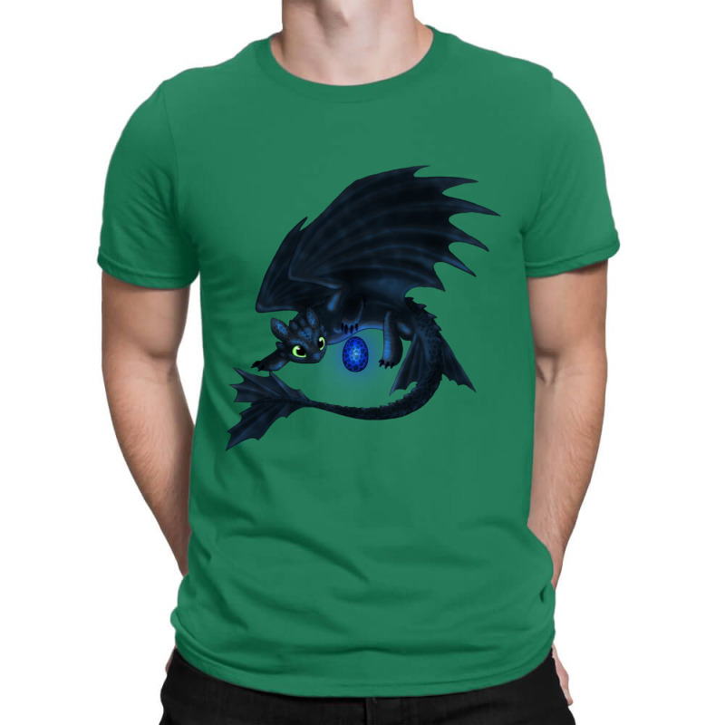 Black And Blue Egg Dragon T-shirt | Artistshot