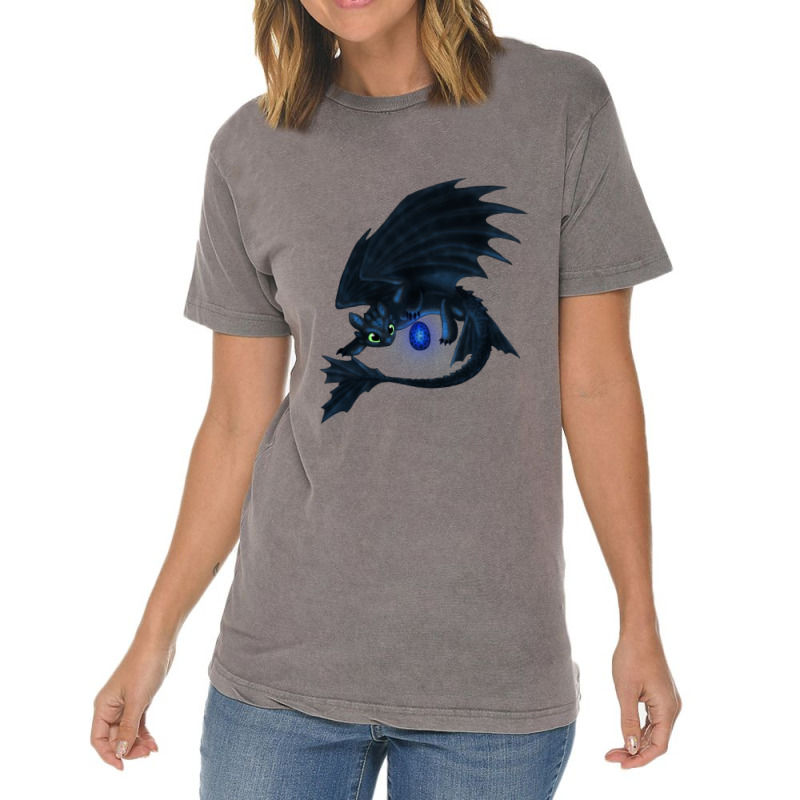 Black And Blue Egg Dragon Vintage T-shirt | Artistshot