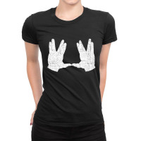 Birkat Kohanim Hand Gesture   White Distressed Tank Top Ladies Fitted T-shirt | Artistshot