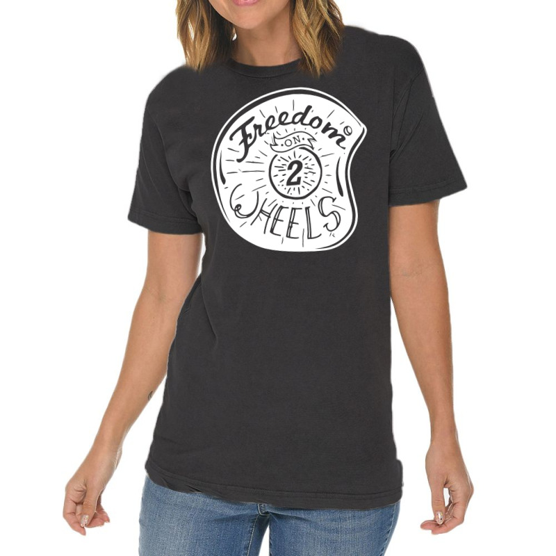 Freedom On 2 Wheels Vintage T-Shirt by marceliana | Artistshot