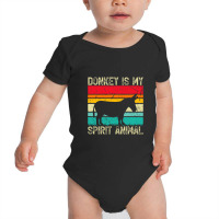 Donkey Farmer Vintage Retro Donkey Is My Spirit Animal Baby Bodysuit | Artistshot