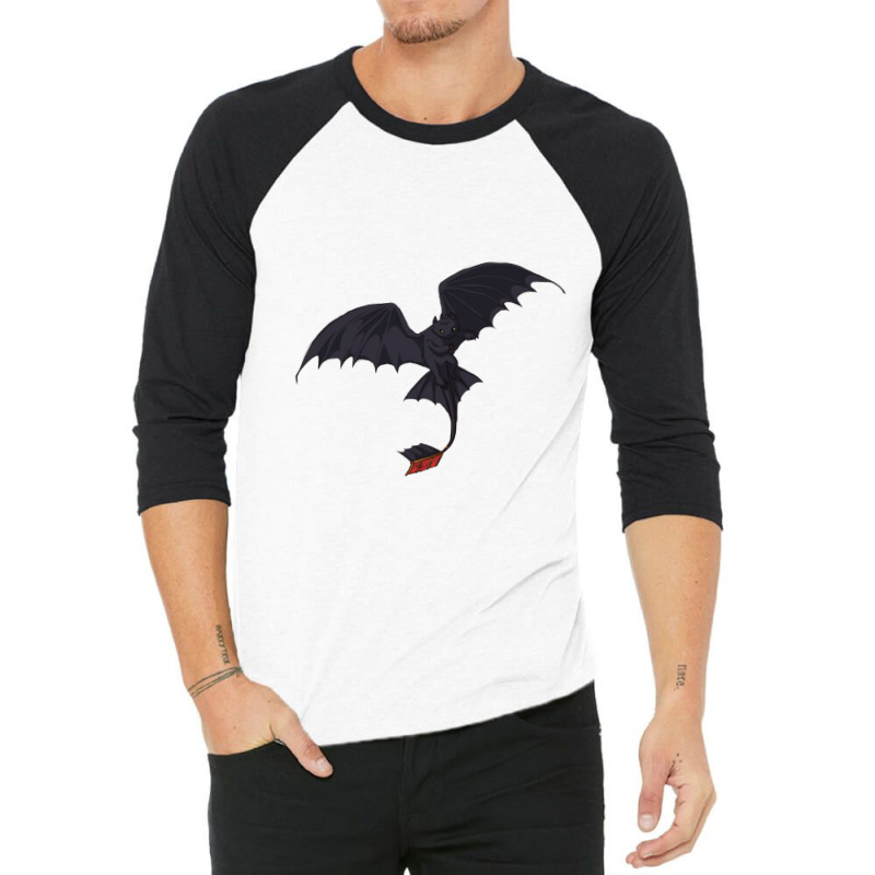 Flying Red Tail Dragon 3/4 Sleeve Shirt | Artistshot