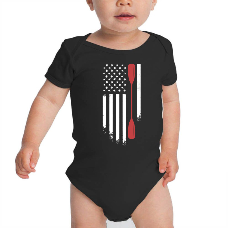 Kayak American Usa Flag | Adventure Kayaking Baby Bodysuit | Artistshot