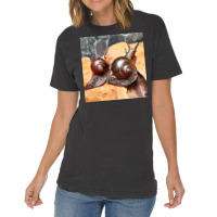 Snail Art Vintage T-shirt | Artistshot