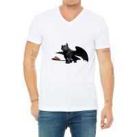 Dragon Toothless Red Tail V-neck Tee | Artistshot