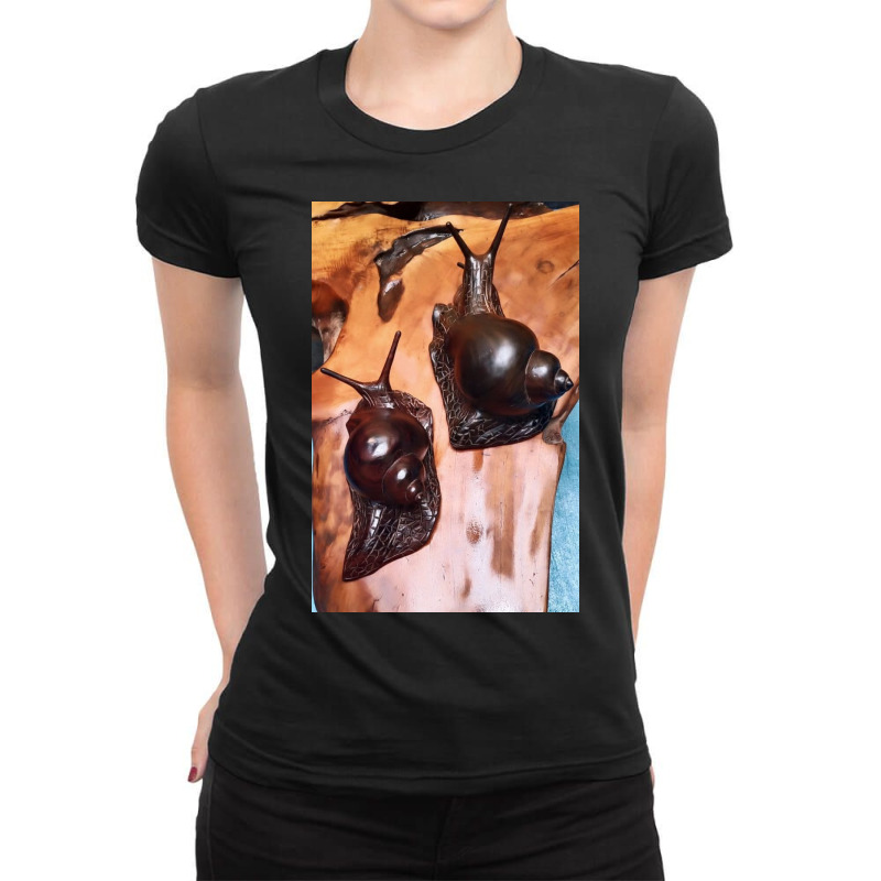 Snail Ladies Fitted T-Shirt by argo | Artistshot