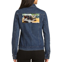 Snail Ladies Denim Jacket | Artistshot