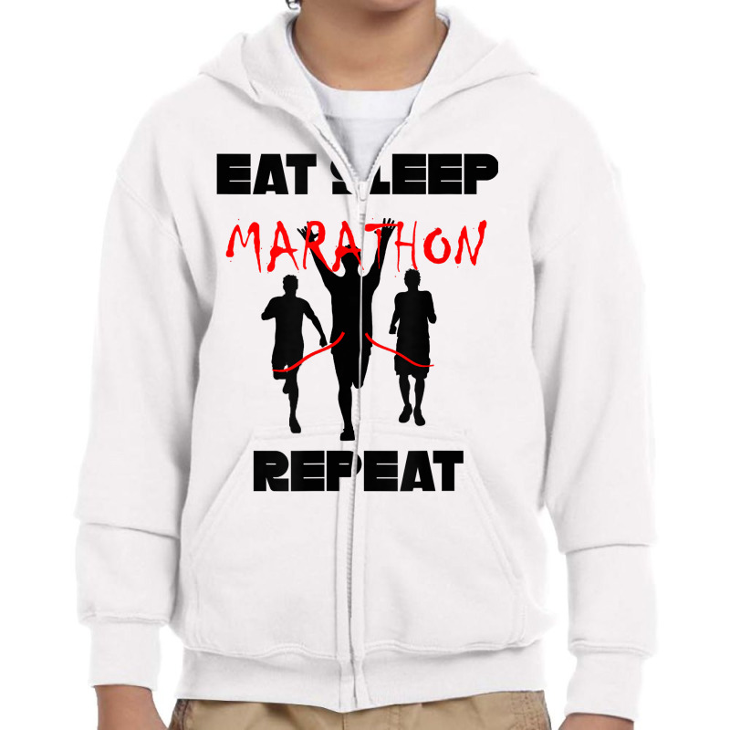 Mens Funny Sport Quote, Marathon13.1 Miles T Shirt Youth Zipper Hoodie by ranmarbunathoo90 | Artistshot