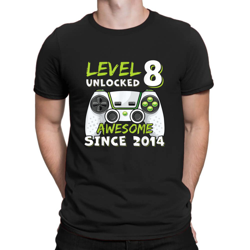 Eight 8yr Bday Son Boy Funny Gamer 8th 8 Years Old Birthday T-Shirt by atunnasalam | Artistshot