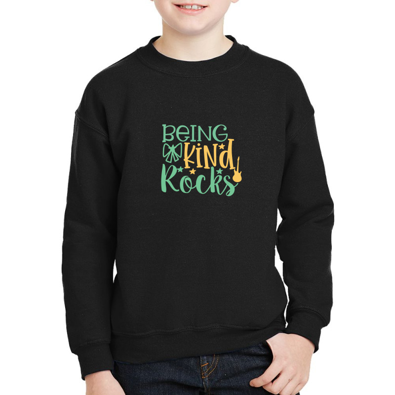 Being Kind Rocks Youth Sweatshirt | Artistshot