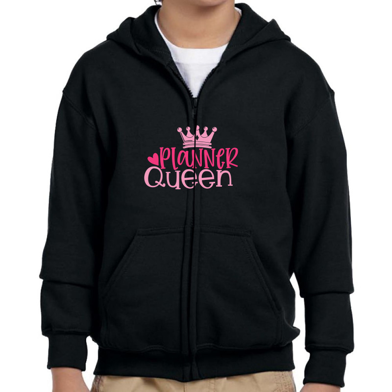 Planner Queen Youth Zipper Hoodie | Artistshot