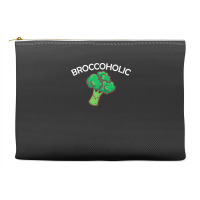 Vegan T  Shirt Broccoholic Gift Plants Vegan Saying T  Shirt Accessory Pouches | Artistshot