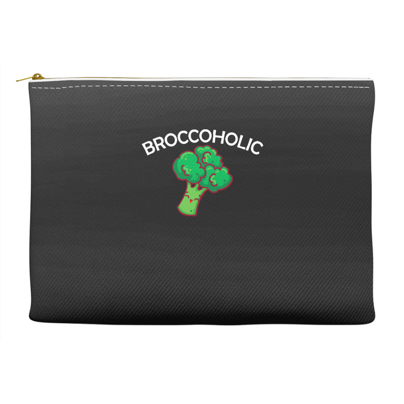 Vegan T  Shirt Broccoholic Gift Plants Vegan Saying T  Shirt Accessory Pouches | Artistshot