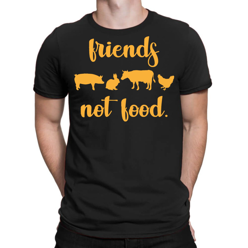 Vegan T  Shirt Friends Not Food Gift Plants Vegan Saying T  Shirt T-shirt | Artistshot