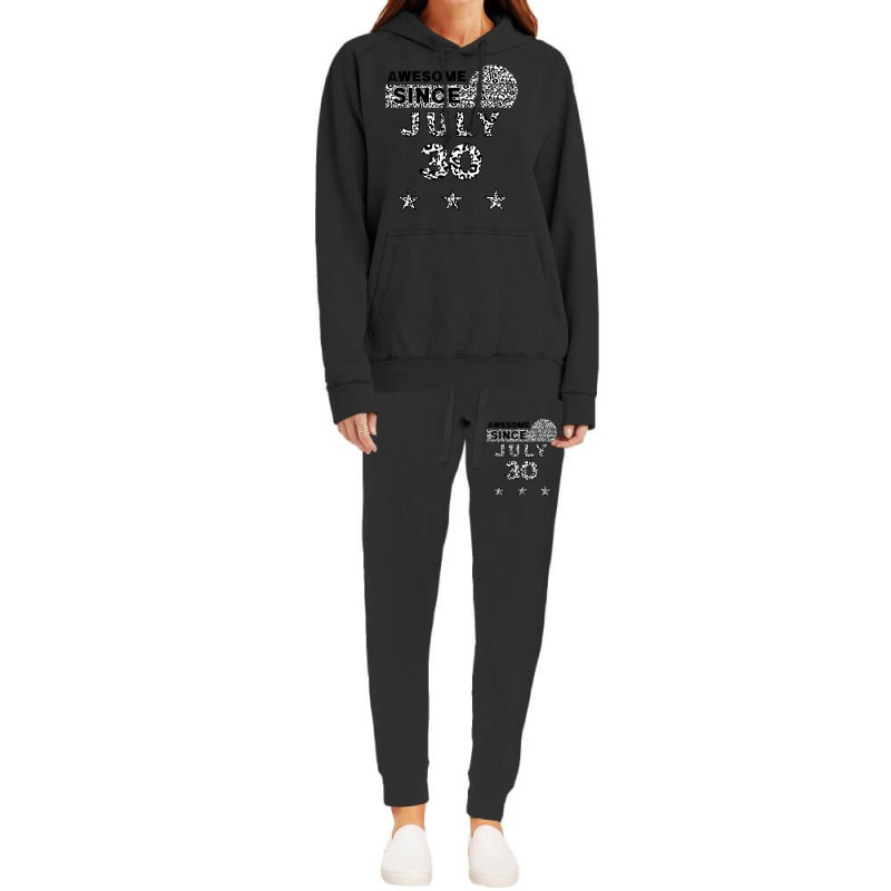 Awesome Since July 30 Leopard 30 July Birthday T Shirt Hoodie & Jogger Set | Artistshot