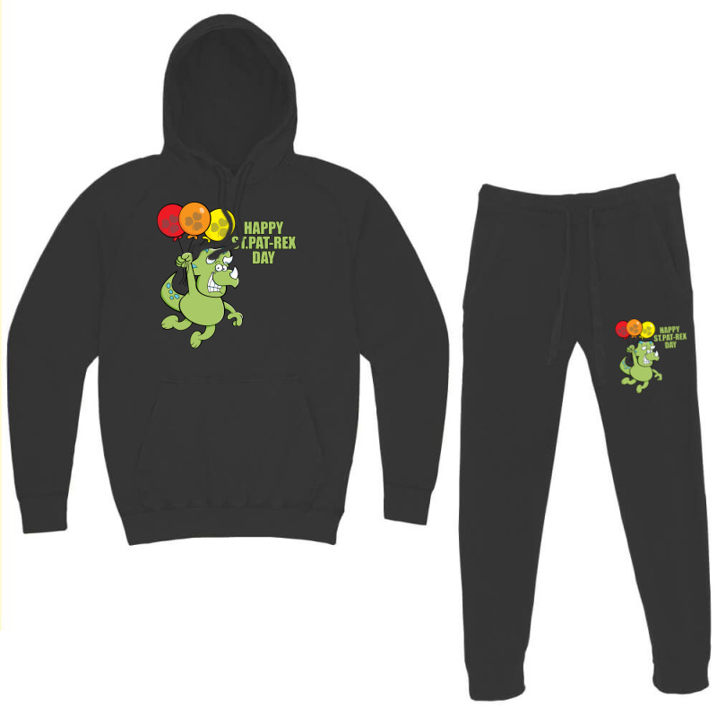 Patrick Day Flying Dinosaur With Balloon Hoodie & Jogger Set | Artistshot