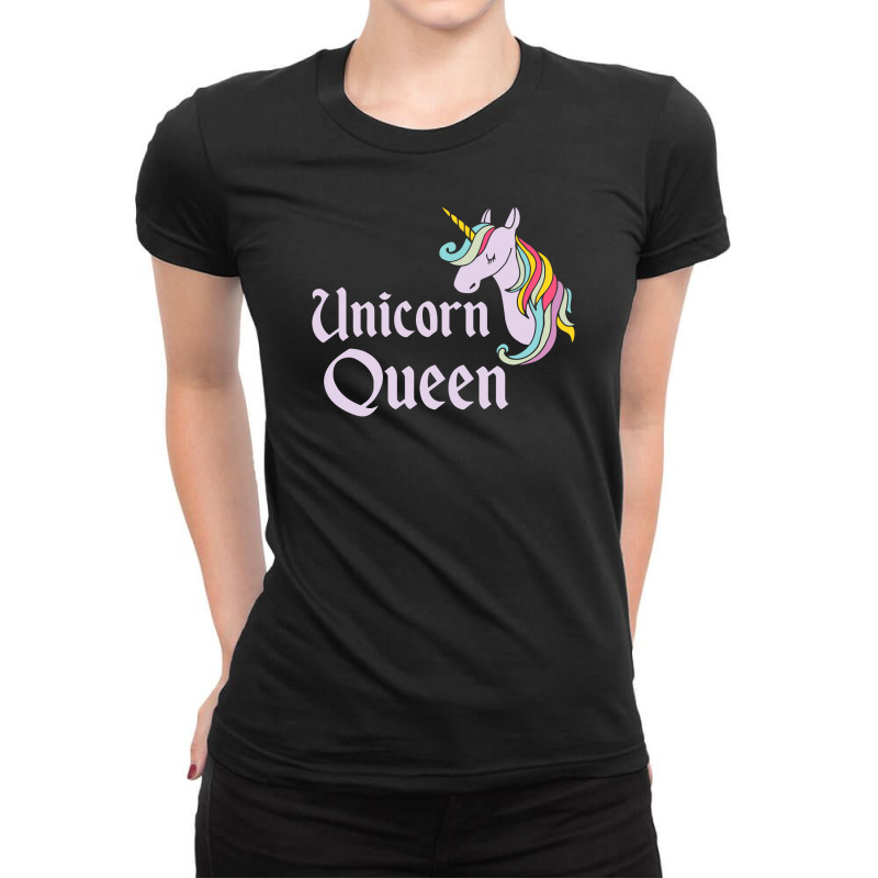 Unicorn Queen Ladies Fitted T-Shirt by gematees | Artistshot